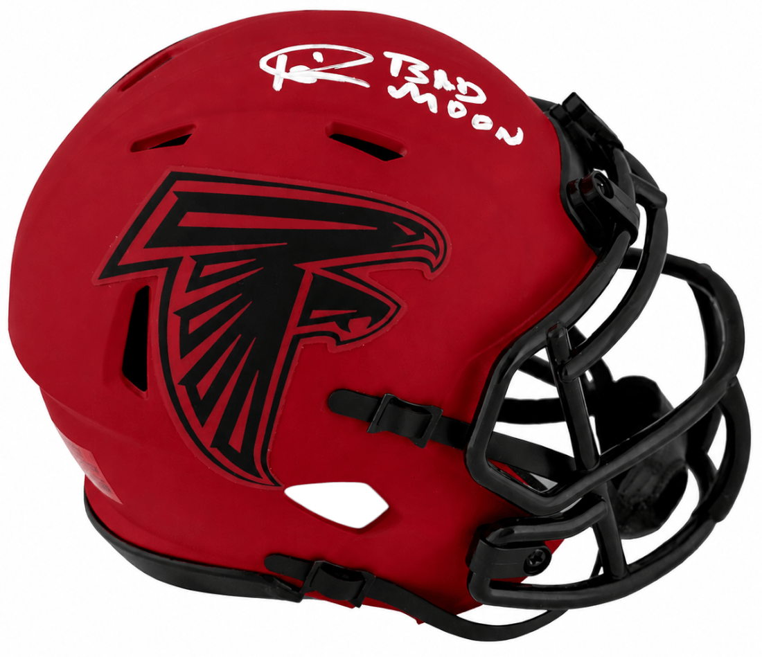 Andre Rison Signed Atlanta Falcons RAVE Riddell Speed Mini Helmet w/Bad Moon - RISMIN365 - Andre Rison Signed Atlanta Falcons RAVE Riddell Speed Mini Helmet w/Bad Moon product image