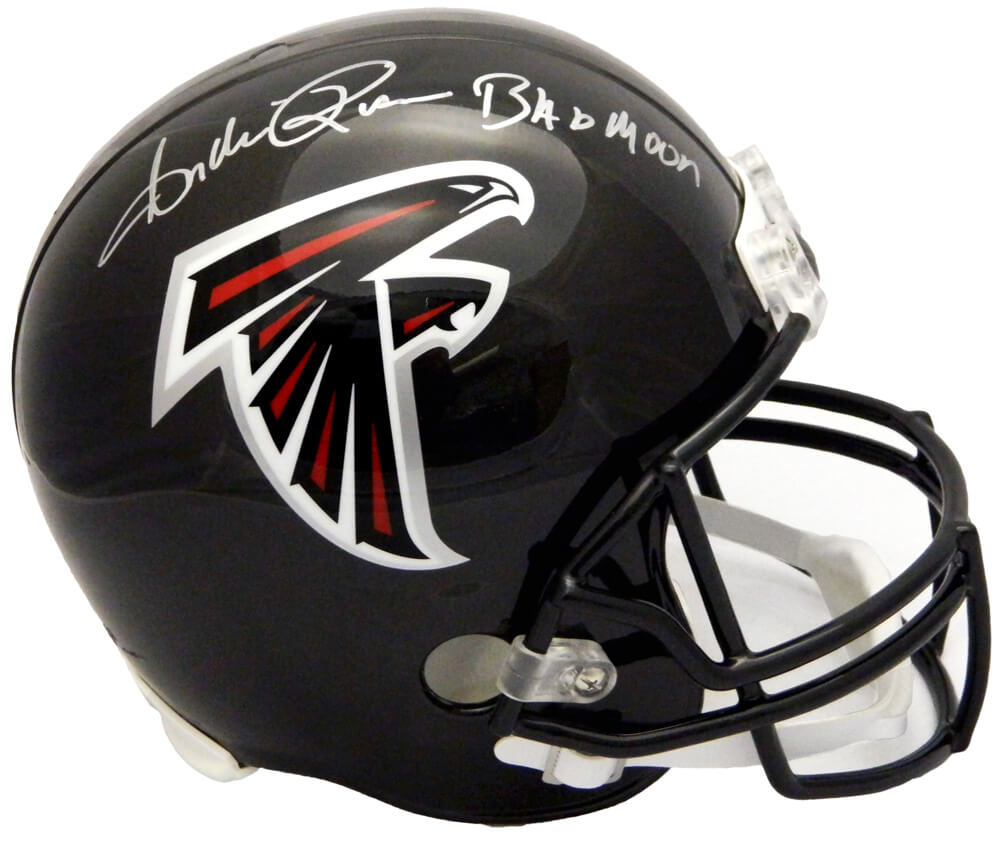 Andre Rison Signed Atlanta Falcons Riddell Full Size Replica Helmet w/Bad Moon - RISREP302 - Andre Rison Signed Atlanta Falcons Riddell Full Size Replica Helmet w/Bad Moon product image
