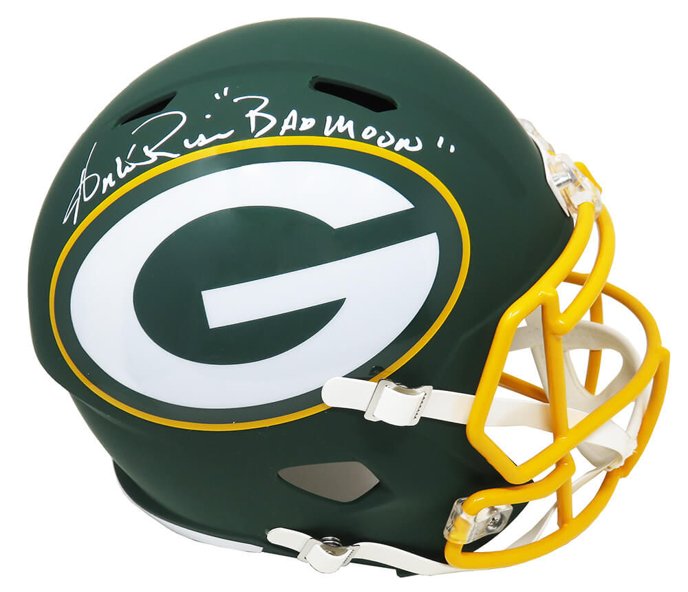 Andre Rison Signed Green Bay Packers AMP Alternate Series Riddell Speed Full Size Replica Helmet w/Bad Moon - RISREP305 - Andre Rison Signed Green Bay Packers AMP Alternate Series Riddell Speed Full Size Replica Helmet w/Bad Moon product image