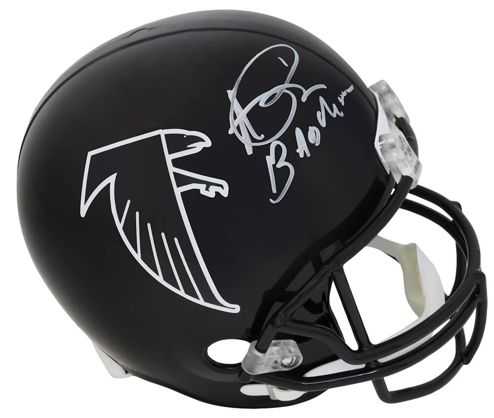Andre Rison Signed Atlanta Falcons Black T/B Riddell Full Size Replica Helmet w/Bad Moon - RISREP308 - Andre Rison Signed Atlanta Falcons Black T/B Riddell Full Size Replica Helmet w/Bad Moon product image