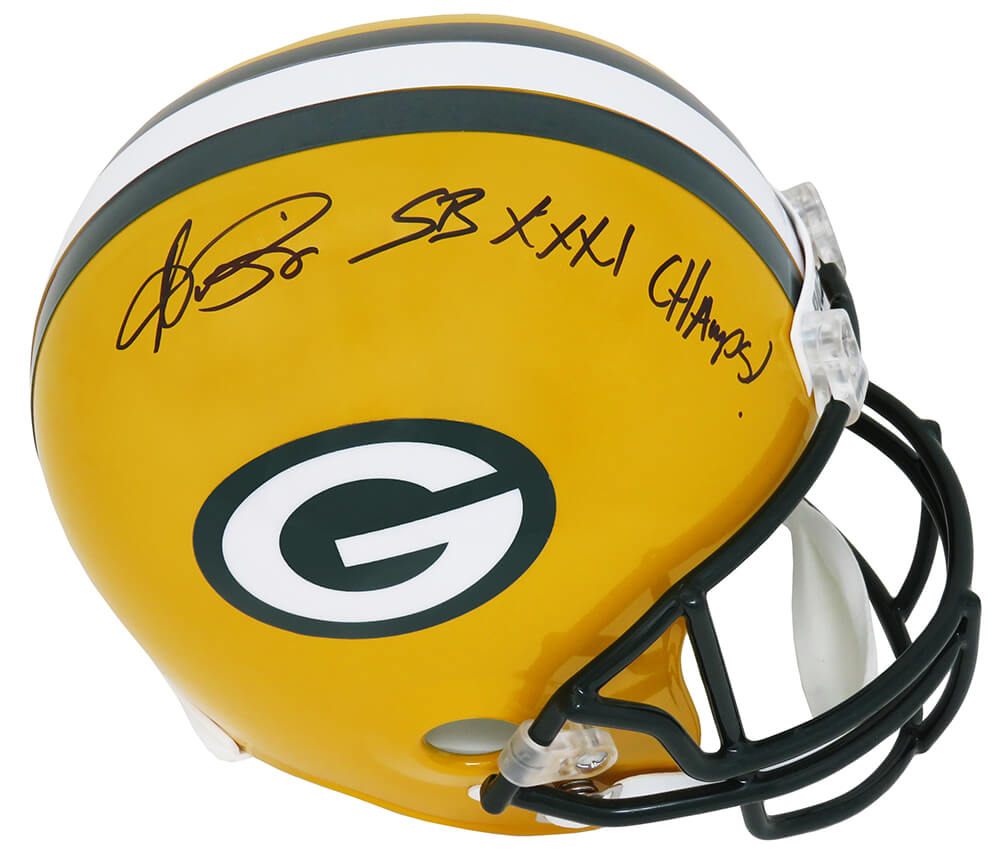 Andre Rison Signed GB Packers Riddell Full Size Replica Helmet w/SB XXXI Champs - RISREP313 - Andre Rison Signed GB Packers Riddell Full Size Replica Helmet w/SB XXXI Champs product image