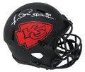 Andre Rison Signed Kansas City Chiefs Eclipse Black Matte Riddell Speed Full Size Replica Helmet w/Spiderman - RISREP314 - Andre Rison Signed Kansas City Chiefs Eclipse Black Matte Riddell Speed Full Size Replica Helmet w/Spiderman product image