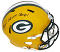 Andre Rison Signed GB Packers Riddell Full Size Speed Replica Helmet w/SB XXXI Champs - RISREP318 - Andre Rison Signed GB Packers Riddell Full Size Speed Replica Helmet w/SB XXXI Champs product image