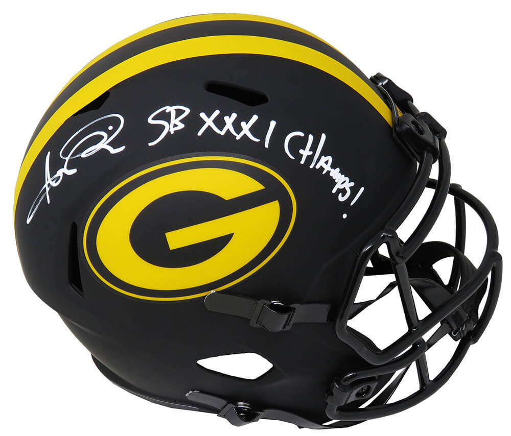 Andre Rison Signed GB Packers Eclipse Riddell Full Size Speed Replica Helmet w/SB XXXI Champs - RISREP319 - Andre Rison Signed GB Packers Eclipse Riddell Full Size Speed Replica Helmet w/SB XXXI Champs product image