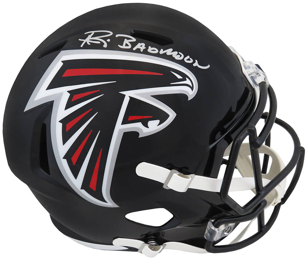 Andre Rison Signed Falcons (03-19 Style) Riddell Full Size Speed Replica Helmet w/Bad Moon - RISREP325 - Andre Rison Signed Falcons (03-19 Style) Riddell Full Size Speed Replica Helmet w/Bad Moon product image
