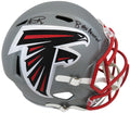 Andre Rison Signed Atlanta Falcons FLASH Riddell Full Size Speed Replica Helmet w/Bad Moon - RISREP326 - Andre Rison Signed Atlanta Falcons FLASH Riddell Full Size Speed Replica Helmet w/Bad Moon product image