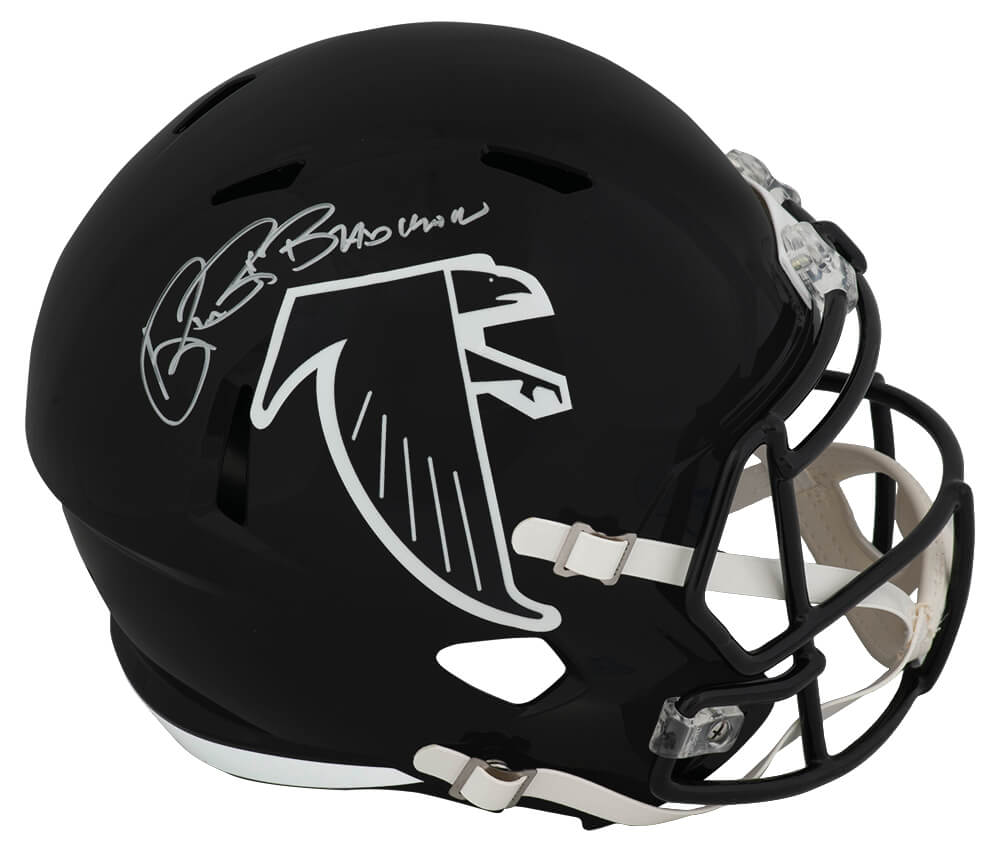 Andre Rison Signed Falcons T/B Riddell Full Size Speed Replica Helmet w/Bad Moon - RISREP330 - Andre Rison Signed Falcons T/B Riddell Full Size Speed Replica Helmet w/Bad Moon product image