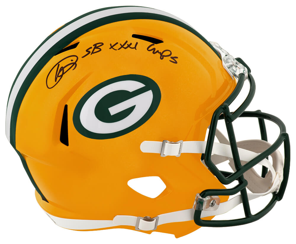 Andre Rison Signed Green Bay Packers Riddell Full Size Speed Replica Helmet w/SB XXXI Champs - RISREP333 - Andre Rison Signed Green Bay Packers Riddell Full Size Speed Replica Helmet w/SB XXXI Champs product image