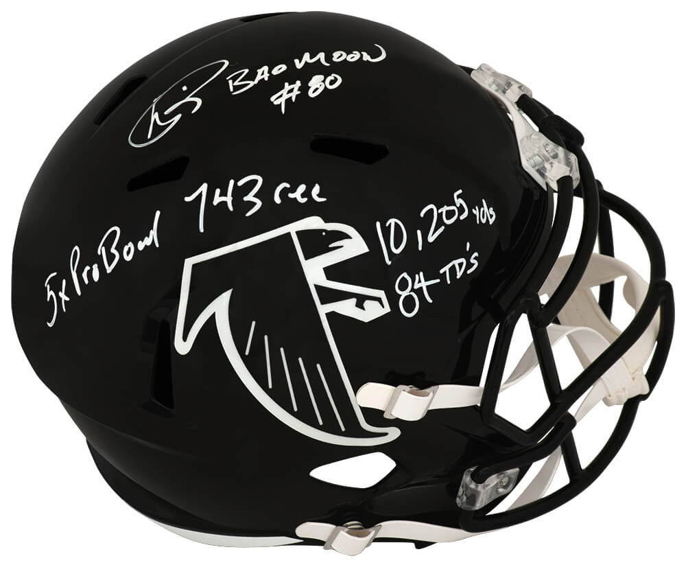 Andre Rison Signed Falcons T/B (1990-2002) Riddell Full Size Speed Replica Helmet w/5-Inscriptions - RISREP335 - Andre Rison Signed Falcons T/B (1990-2002) Riddell Full Size Speed Replica Helmet w/5-Inscriptions product image