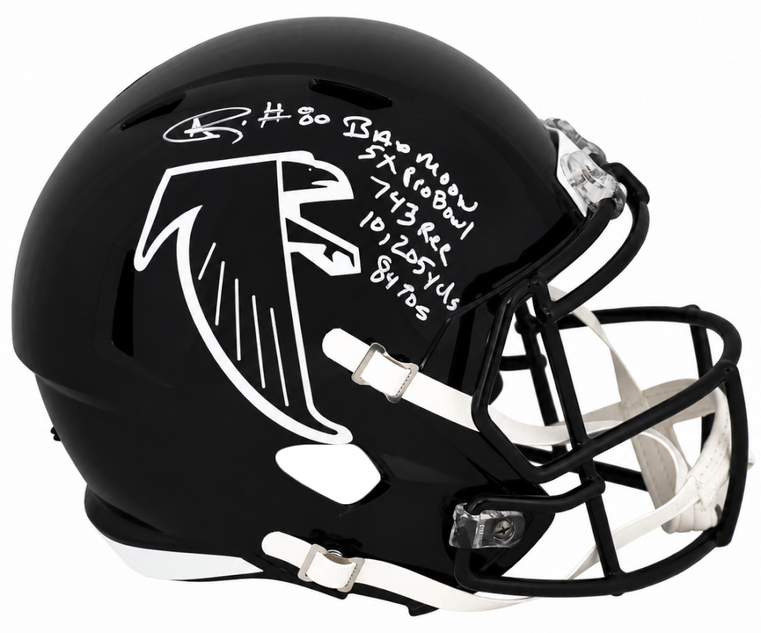 Andre Rison Signed Atlanta Falcons (90-02 Style) T/B Riddell Full Size Speed Replica Helmet w/5-Inscriptions - RISREP338 - Andre Rison Signed Atlanta Falcons (90-02 Style) T/B Riddell Full Size Speed Replica Helmet w/5-Inscriptions product image