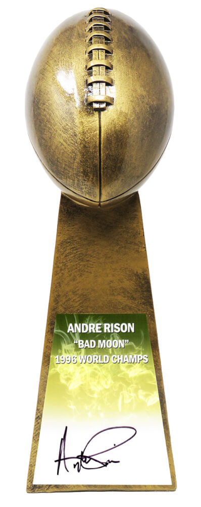 Andre Rison Signed Football World Champion 15 Inch Replica Gold Trophy - RISTRO301 - Andre Rison Signed Football World Champion 15 Inch Replica Gold Trophy product image