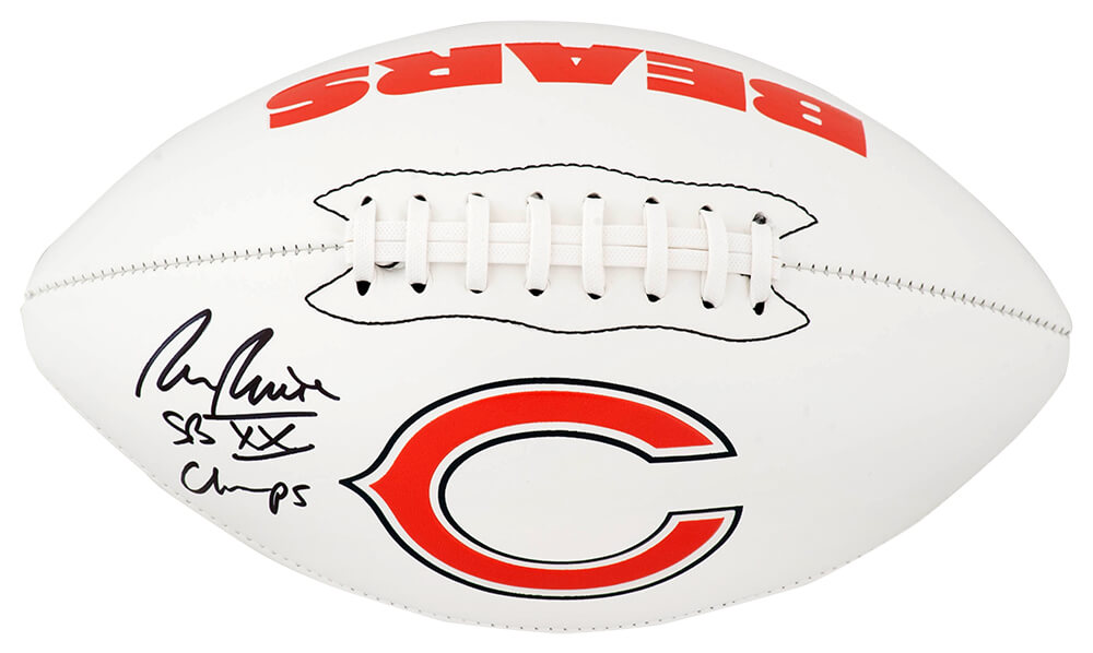 Ron Rivera Signed Chicago Bears Logo Franklin White Football w/SB XX Champs - RIVFTB310 - Ron Rivera Signed Chicago Bears Logo Franklin White Football w/SB XX Champs product image