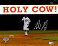 Anthony Rizzo Signed Chicago Cubs Rounding Bases With Holy Cow Sign In Background 8x10 Photo - RIZ08P102 - Anthony Rizzo Signed Chicago Cubs Rounding Bases With Holy Cow Sign In Background 8x10 Photo product image