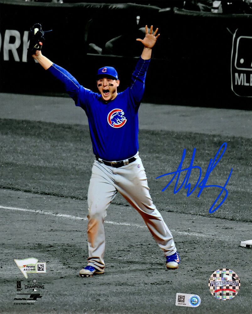 Anthony Rizzo Signed Chicago Cubs 2016 World Series Game 7 Final Out Spotlight 8x10 Photo - RIZ08P104 - Anthony Rizzo Signed Chicago Cubs 2016 World Series Game 7 Final Out Spotlight 8x10 Photo product image