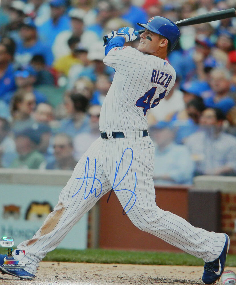 Anthony Rizzo Signed Chicago Cubs Swinging Action 16x20 Photo - RIZ16P101 - Anthony Rizzo Signed Chicago Cubs Swinging Action 16x20 Photo product image