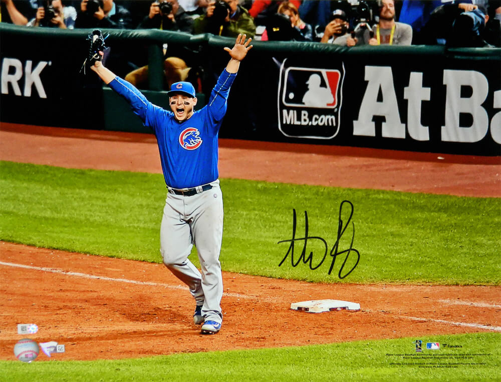 Anthony Rizzo Signed Chicago Cubs 2016 World Series Game 7 Final Out Horizontal 16x20 Photo - RIZ16P105 - Anthony Rizzo Signed Chicago Cubs 2016 World Series Game 7 Final Out Horizontal 16x20 Photo product image