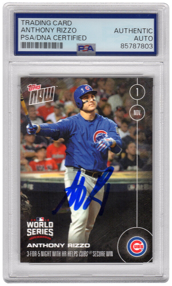 Anthony Rizzo Signed 2016 Topps Now Chicago Cubs World Series Champions Baseball Card #WS-3 (PSA Encapsulated) - RIZCAR102 - Anthony Rizzo Signed 2016 Topps Now Chicago Cubs World Series Champions Baseball Card #WS-3 (PSA Encapsulated) product image