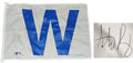 Anthony Rizzo Signed Chicago Cubs 27x37 White W Flag - RIZFLG100 - Anthony Rizzo Signed Chicago Cubs 27x37 White W Flag product image