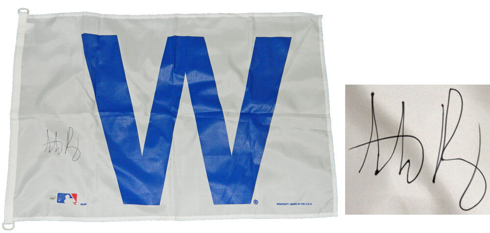 Anthony Rizzo Signed Chicago Cubs 27x37 White W Flag - RIZFLG100 - Anthony Rizzo Signed Chicago Cubs 27x37 White W Flag product image