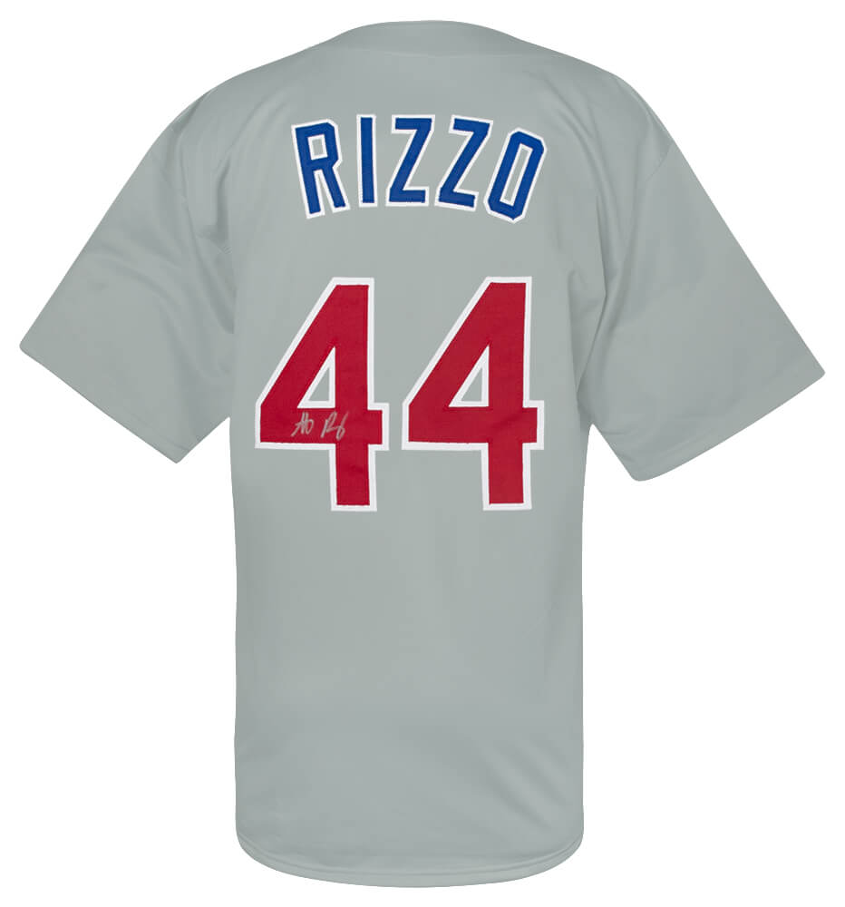 Anthony Rizzo Signed Grey Custom Baseball Jersey - RIZJRY103 - Anthony Rizzo Signed Grey Custom Baseball Jersey product image