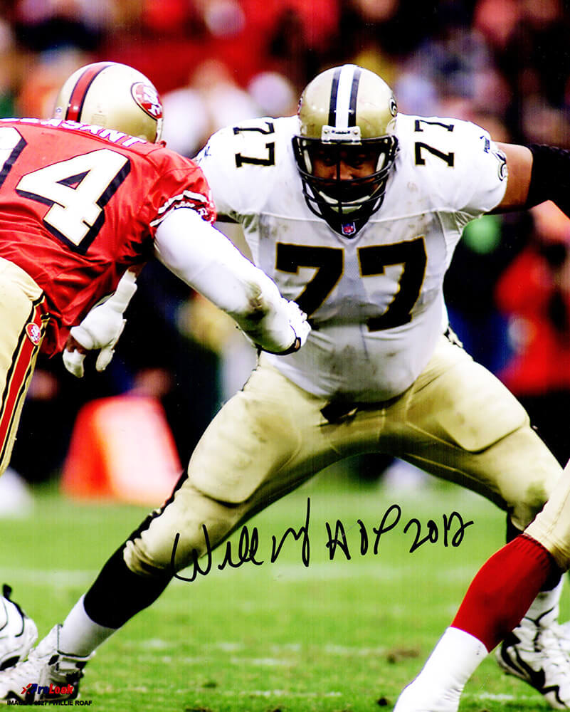 Willie Roaf Signed New Orleans Saints Action vs 49ers 8x10 Photo w/HOF 2012 - ROA08P301 - Willie Roaf Signed New Orleans Saints Action vs 49ers 8x10 Photo w/HOF 2012 product image
