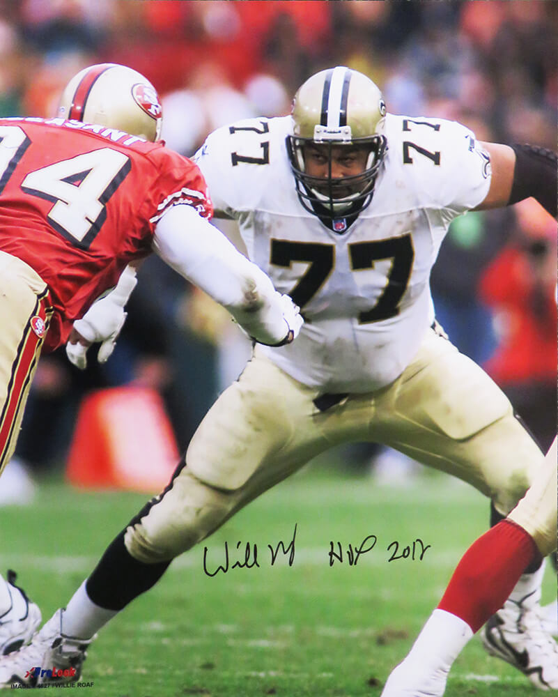 Willie Roaf Signed New Orleans Saints Action vs 49ers 16x20 Photo w/HOF 2012 - ROA16P300 - Willie Roaf Signed New Orleans Saints Action vs 49ers 16x20 Photo w/HOF 2012 product image