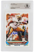 Willie Roaf Signed New Orleans Saints 1993 Topps Rookie Football Card #441 (Beckett Encapsulated) - ROACAR305 - Willie Roaf Signed New Orleans Saints 1993 Topps Rookie Football Card #441 (Beckett Encapsulated) product image
