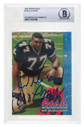 Willie Roaf Signed New Orleans Saints 1993 Upper Deck Rookie Football Card #6 w/HOF 2012 (Beckett Encapsulated) - ROACAR311 - Willie Roaf Signed New Orleans Saints 1993 Upper Deck Rookie Football Card #6 w/HOF 2012 (Beckett Encapsulated) product image