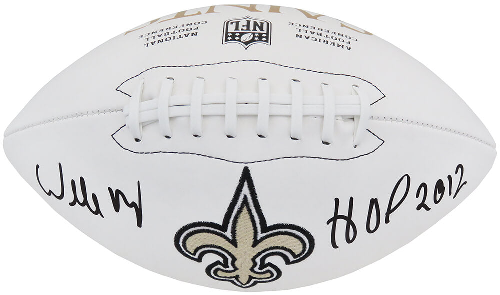 Willie Roaf Signed New Orleans Saints Wilson White Logo Football w/HOF 2012 - ROAFTB304 - Willie Roaf Signed New Orleans Saints Wilson White Logo Football w/HOF 2012 product image