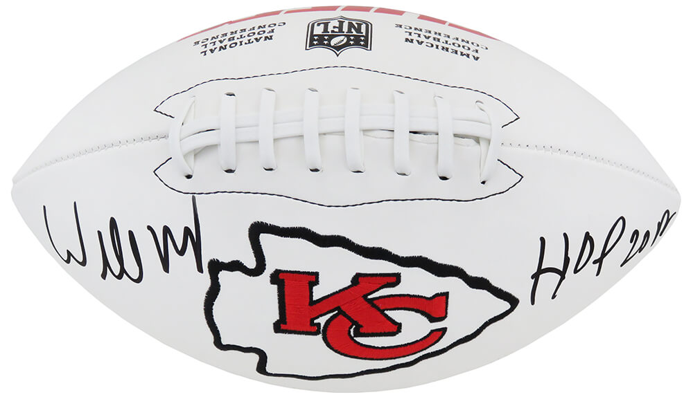 Willie Roaf Signed Kansas City Chiefs Wilson White Logo Football w/HOF 2012 - ROAFTB305 - Willie Roaf Signed Kansas City Chiefs Wilson White Logo Football w/HOF 2012 product image