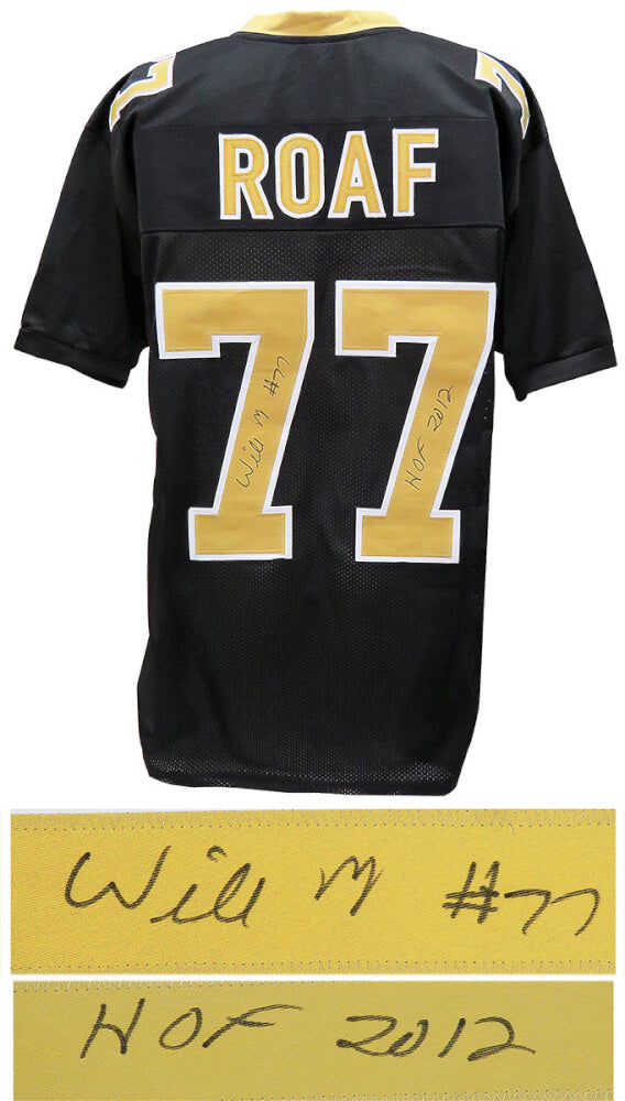 Willie Roaf Signed Black Custom Football Jersey w/HOF 2012 - ROAJRY301 - Willie Roaf Signed Black Custom Football Jersey w/HOF 2012 product image