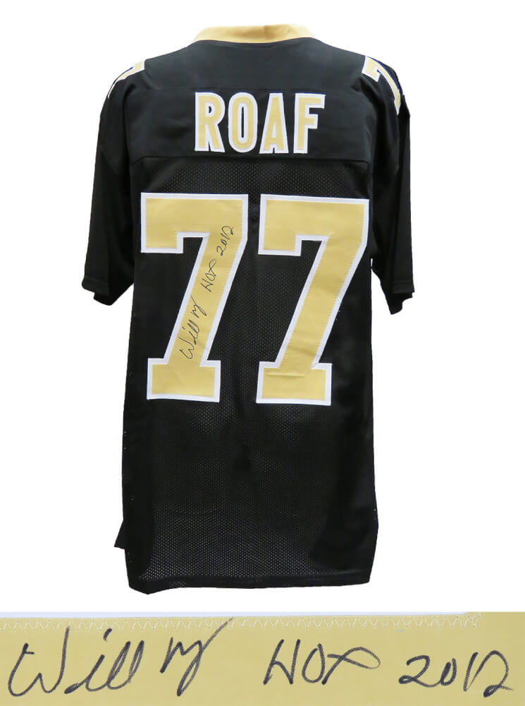 Willie Roaf Signed Black Custom Jersey w/HOF 2012 - ROAJRY303 - Willie Roaf Signed Black Custom Jersey w/HOF 2012 product image