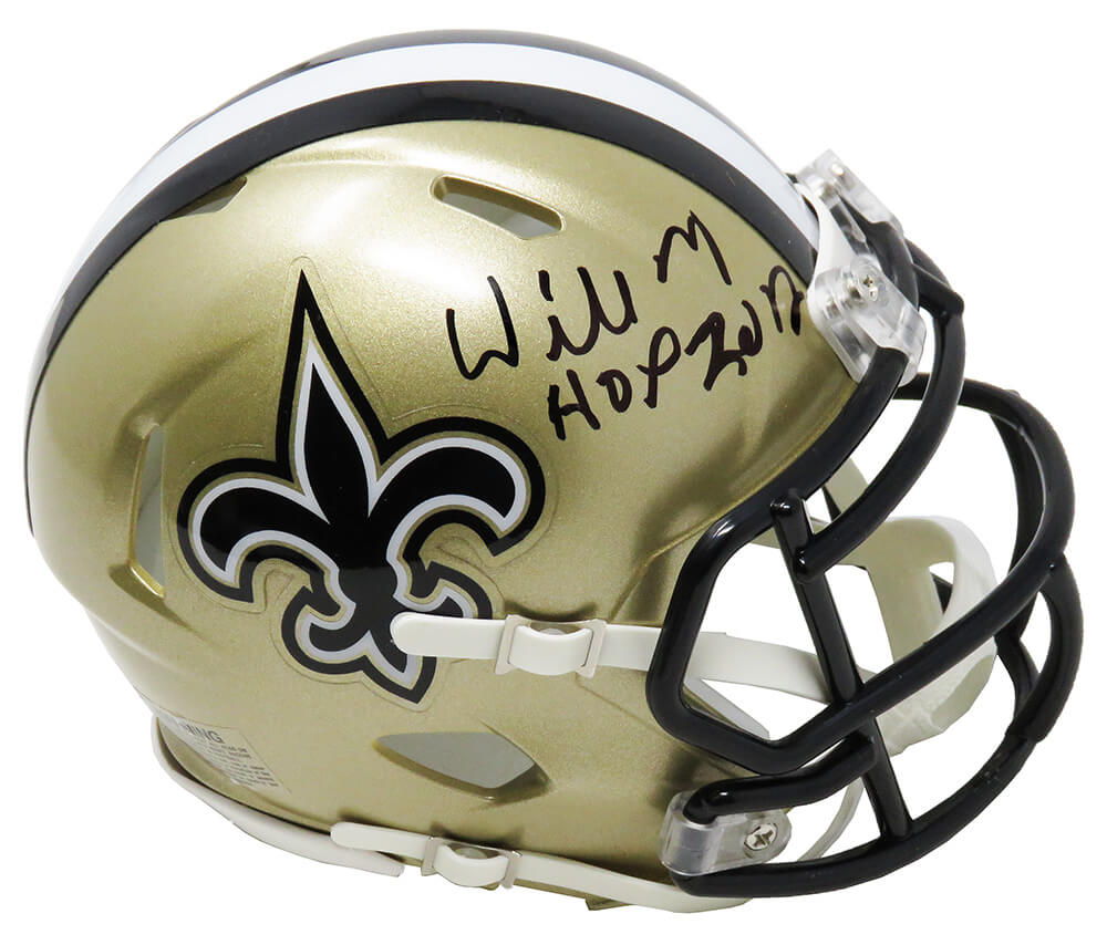 Willie Roaf Signed New Orleans Saints Riddell Speed Mini Helmet w/HOF 2012 - ROAMIN303 - Willie Roaf Signed New Orleans Saints Riddell Speed Mini Helmet w/HOF 2012 product image