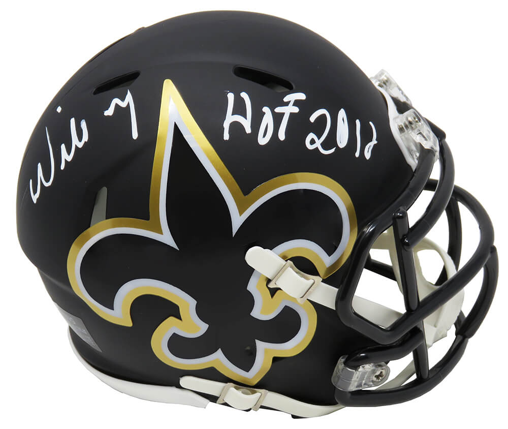 Willie Roaf Signed New Orleans Saints AMP Alternate Series Riddell Speed Mini Helmet w/HOF 2012 - ROAMIN304 - Willie Roaf Signed New Orleans Saints AMP Alternate Series Riddell Speed Mini Helmet w/HOF 2012 product image