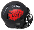 Willie Roaf Signed Kansas City Chiefs Eclipse Black Matte Riddell Full Size Speed Replica Helmet w/HOF 2012 - ROAREP303 - Willie Roaf Signed Kansas City Chiefs Eclipse Black Matte Riddell Full Size Speed Replica Helmet w/HOF 2012 product image