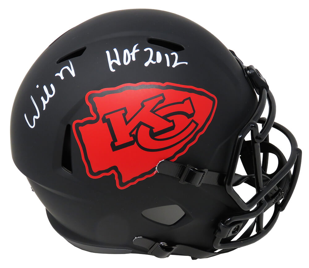 Willie Roaf Signed Kansas City Chiefs Eclipse Black Matte Riddell Full Size Speed Replica Helmet w/HOF 2012 - ROAREP303 - Willie Roaf Signed Kansas City Chiefs Eclipse Black Matte Riddell Full Size Speed Replica Helmet w/HOF 2012 product image