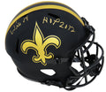 Willie Roaf Signed New Orleans Saints Eclipse Black Matte Riddell Full Size Speed Replica Helmet w/HOF 2012 - ROAREP307 - Willie Roaf Signed New Orleans Saints Eclipse Black Matte Riddell Full Size Speed Replica Helmet w/HOF 2012 product image