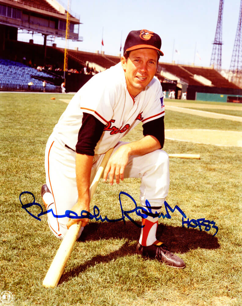 Brooks Robinson Signed Baltimore Orioles Bat Pose 8x10 Photo w/HOF'83 - ROB08P105 - Brooks Robinson Signed Baltimore Orioles Bat Pose 8x10 Photo w/HOF'83 product image