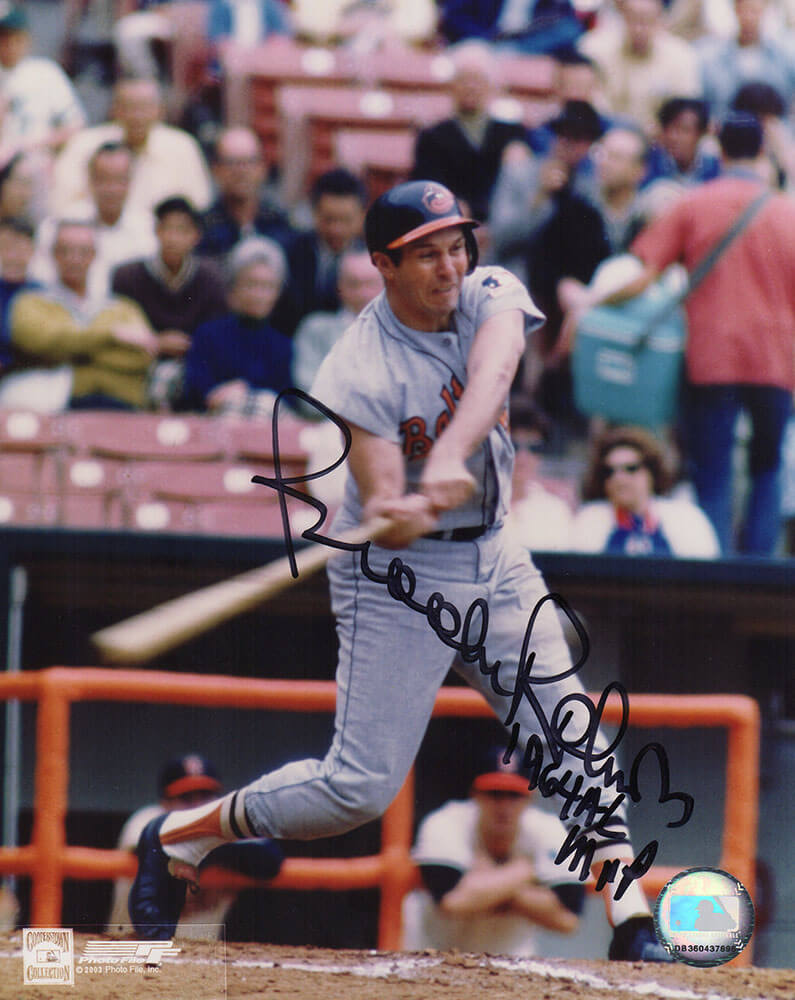 Brooks Robinson Signed Baltimore Orioles Batting 8x10 Photo w/1964 AL MVP - ROB08P109TW - Brooks Robinson Signed Baltimore Orioles Batting 8x10 Photo w/1964 AL MVP product image
