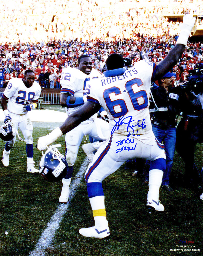William Roberts Signed New York Giants 8x10 Photo w/SB XXI, SB XXV - ROB08P321 - William Roberts Signed New York Giants 8x10 Photo w/SB XXI, SB XXV product image