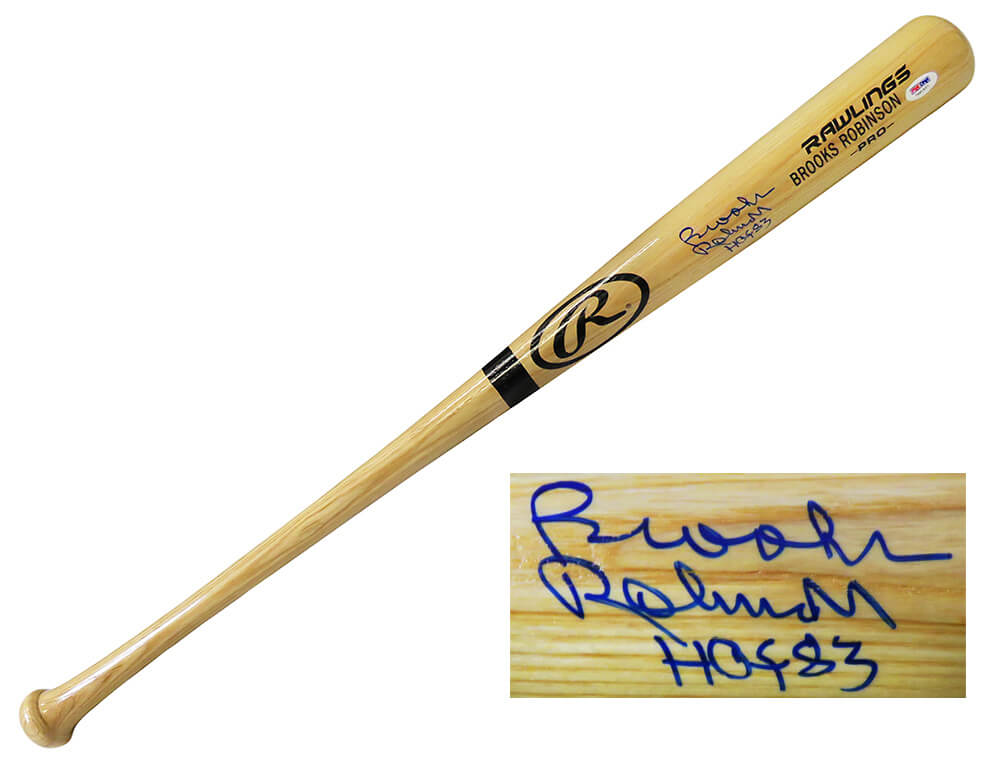 Brooks Robinson Signed Rawlings Blonde Name Engraved Baseball Bat w/HOF'83 (PSA/DNA) - ROBBAT100 - Brooks Robinson Signed Rawlings Blonde Name Engraved Baseball Bat w/HOF'83 (PSA/DNA) product image