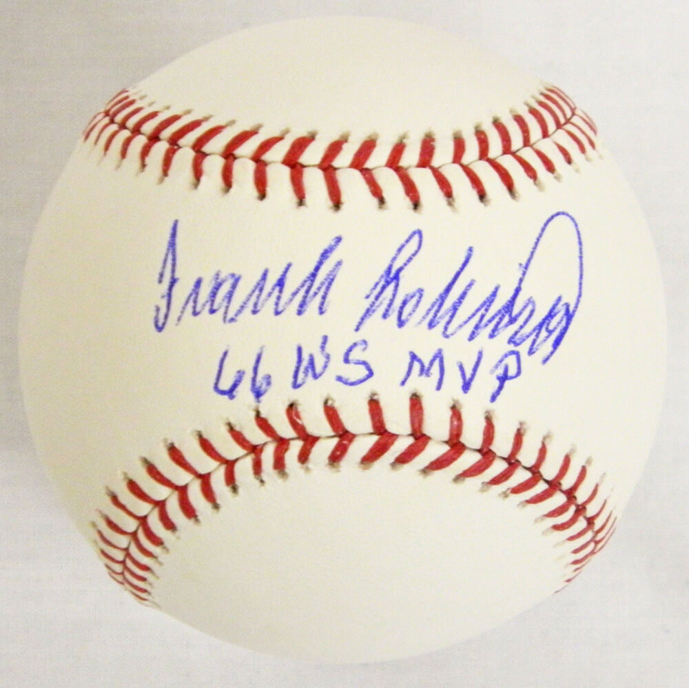Frank Robinson Signed Official MLB Baseball w/66 WS MVP - ROBBSB100 - Frank Robinson Signed Official MLB Baseball w/66 WS MVP product image