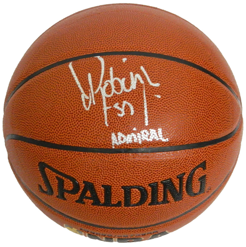 David Robinson Signed Spalding NBA Indoor/Outdoor Basketball w/Admiral - ROBBSK210 - David Robinson Signed Spalding NBA Indoor/Outdoor Basketball w/Admiral product image