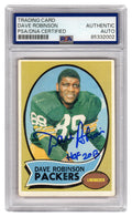 Dave Robinson Signed Green Bay Packers 1970 Topps Football Card #102 w/HOF 2013 - (PSA Encapsulated) - ROBCAR312 - Dave Robinson Signed Green Bay Packers 1970 Topps Football Card #102 w/HOF 2013 - (PSA Encapsulated) product image
