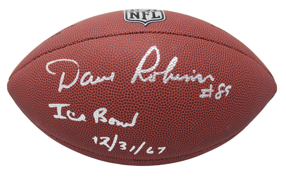 Dave Robinson Signed Wilson Limited Full Size NFL Football w/Ice Bowl 12-31-67 - ROBFTB304 - Dave Robinson Signed Wilson Limited Full Size NFL Football w/Ice Bowl 12-31-67 product image