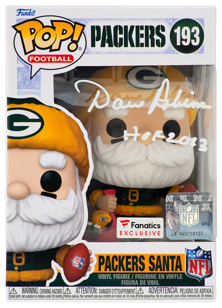Dave Robinson Signed Packers SANTA Funko Pop Doll #193 w/HOF 2013 - (In White) - ROBFUN301 - Dave Robinson Signed Packers SANTA Funko Pop Doll #193 w/HOF 2013 - (In White) product image