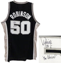 David Robinson Signed Spurs Black Adidas Premier Jersey w/The Admiral - ROBJRY202 - David Robinson Signed Spurs Black Adidas Premier Jersey w/The Admiral product image