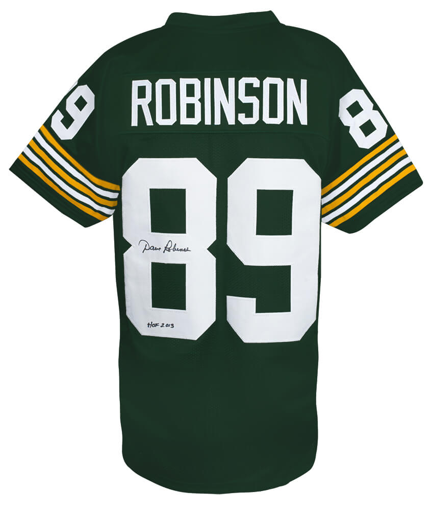 Dave Robinson Signed Green Custom Football Jersey w/HOF 2013 - ROBJRY302 - Dave Robinson Signed Green Custom Football Jersey w/HOF 2013 product image