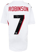 Bijan Robinson Signed White Custom Football Jersey w/Dirty Bird - (Beckett) - ROBJRY321 - Bijan Robinson Signed White Custom Football Jersey w/Dirty Bird - (Beckett) product image