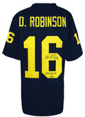 Denard Robinson Signed Navy Custom College Football Jersey w/2010 Big Ten MVP - ROBJRY331 - Denard Robinson Signed Navy Custom College Football Jersey w/2010 Big Ten MVP product image